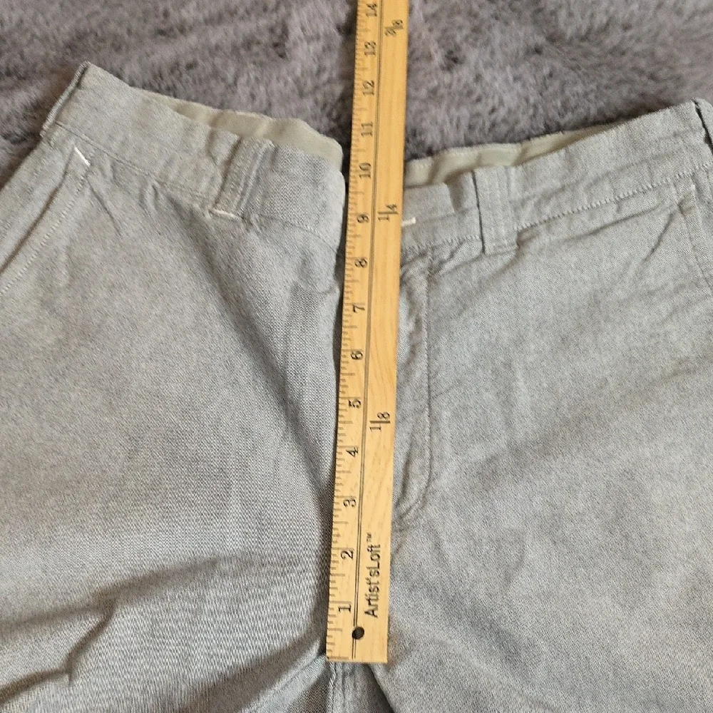 J. Crew Gramercy Gray Flat Front Cotton Shorts Size 30